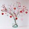 36Pcs Valentine's Day Heart Shaped Ornaments | Valentines Heart Decorations | Red Pink Silver Glitter Heart Shaped Baubles | Romantic Christmas Valentine's Day Tree Hanging Decorations